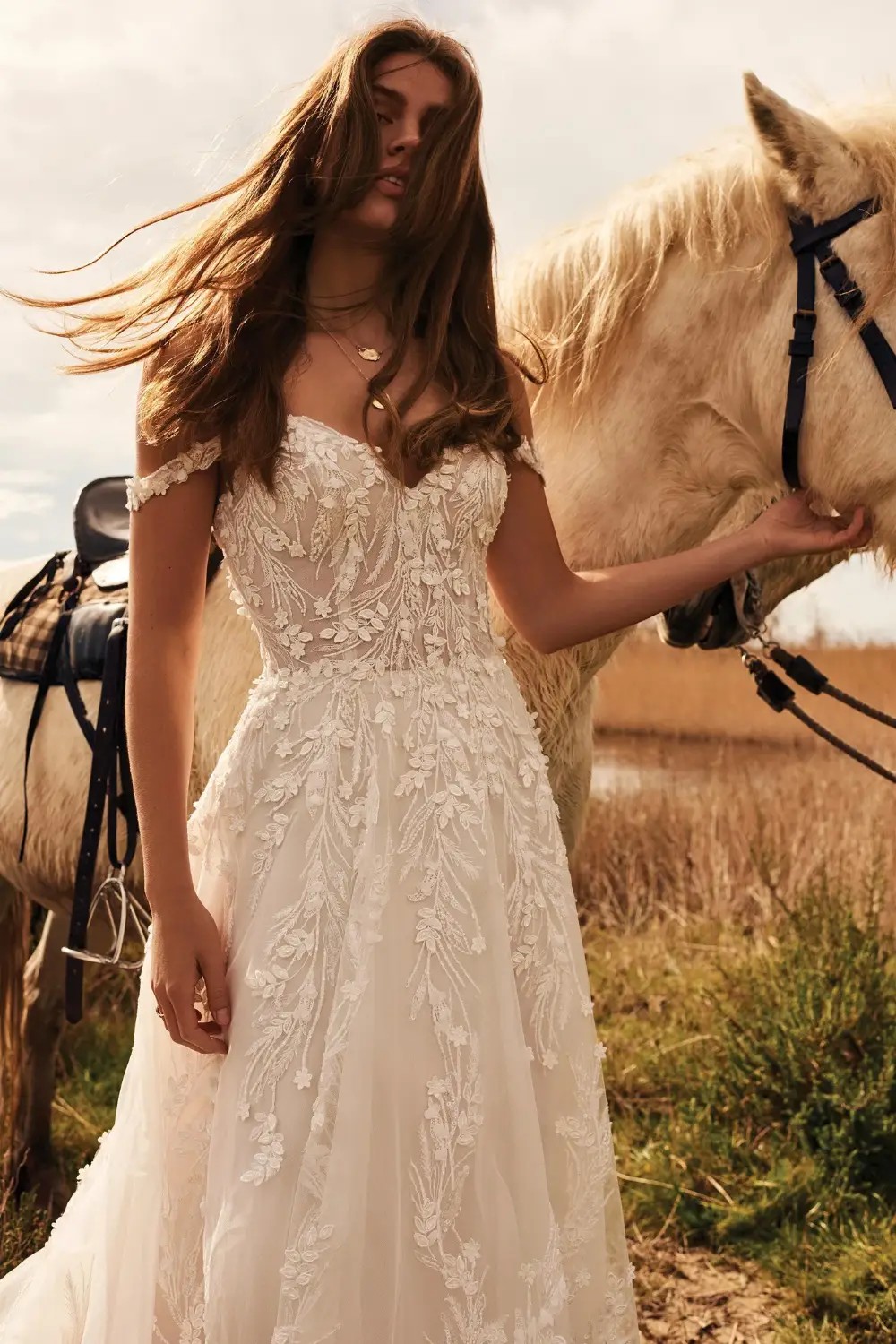Model wearing white Lillian West dress