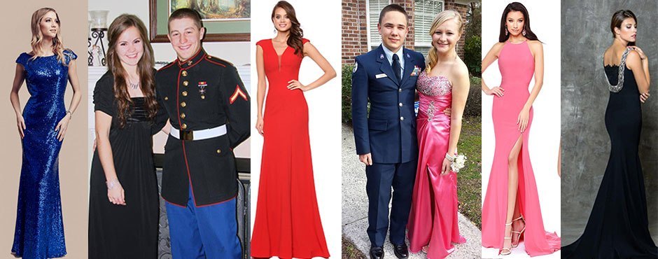 marine ball dresses