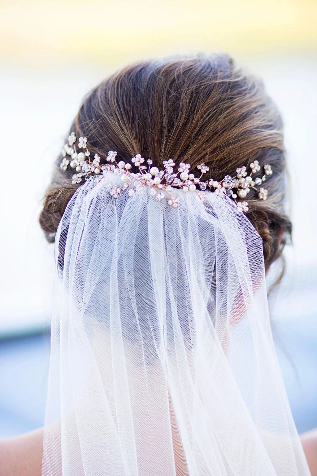 Model wearing a headpiece