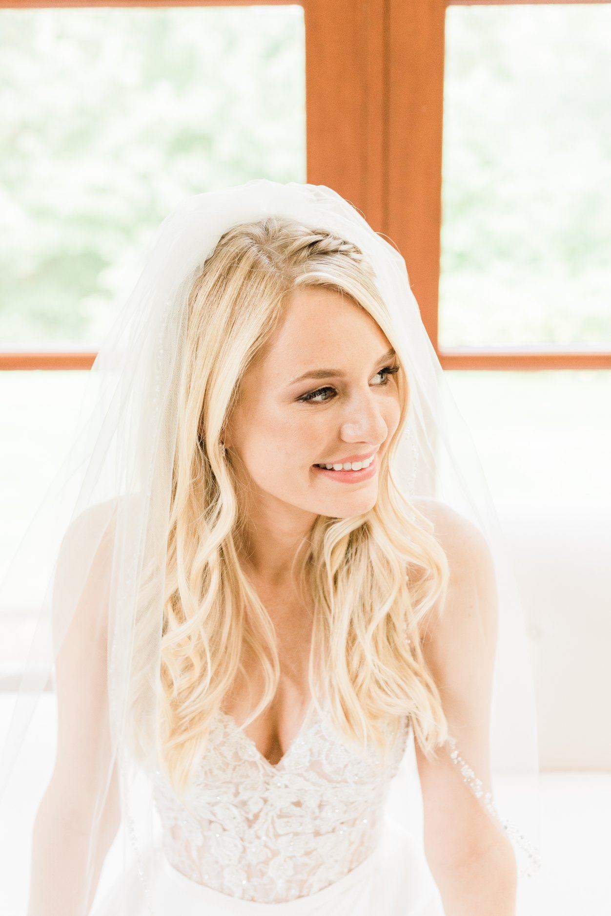 Model wearing a bridal gown