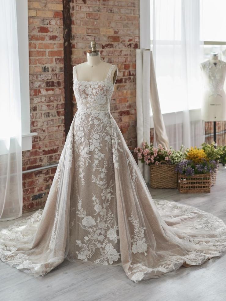 Maggie Sottero Style #Albany-train beaded tulle Image