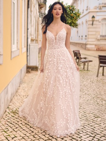 Maggie Sottero Style #EDWINA (23MS617A01 - Sparkle tull with embellished lace motifs) #1 thumbnail