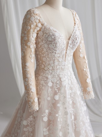 Maggie Sottero Style #EDWINA (23MS617A01 - Sparkle tull with embellished lace motifs) #4 thumbnail