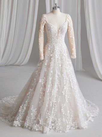 Maggie Sottero Style #EDWINA #3 Ivory over Blush (gown with Natural Illusion) thumbnail