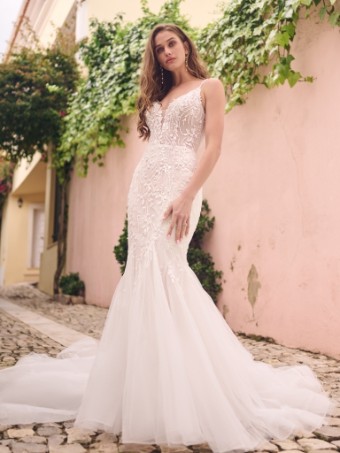 Maggie Sottero Style #ERNESTINE #2 Ivory over Soft Blush (gown with Natural Illusion) thumbnail