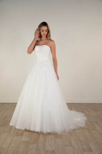 Stella York Style #7974 #10 (IV-IV) Ivory Lace and Tulle over Ivory Gown thumbnail