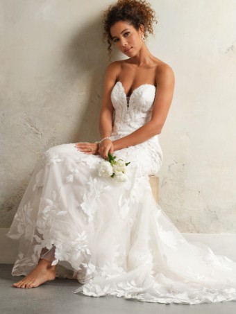 Maggie Sottero Style #BRIDGET #6 Ivory over Soft Blush (gown with Natural Illusion) thumbnail