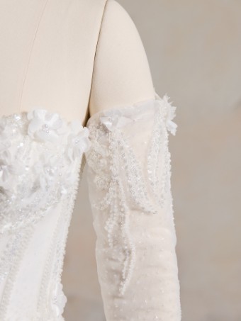 Sottero and Midgley Style #ATHLONE #6 Ivory/Silver Accent (gown with Ivory Illusion) thumbnail