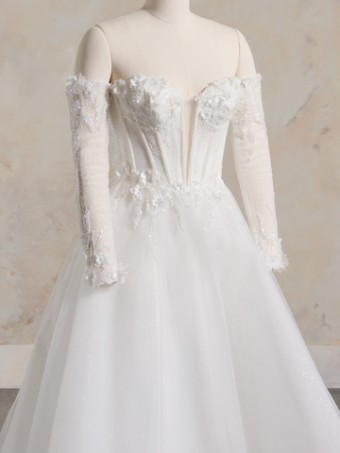 Sottero and Midgley Style #ATHLONE #4 Ivory/Silver Accent (gown with Ivory Illusion) thumbnail