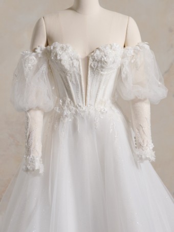 Sottero and Midgley Style #ATHLONE #3 Ivory/Silver Accent (gown with Ivory Illusion) thumbnail