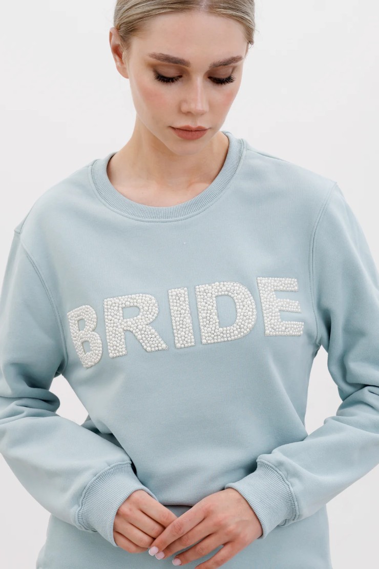 Heirloom Bridal Style #Pearl BRIDE letters Sweatshirt Default Thumbnail Image