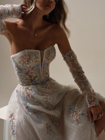 Maggie Sottero Style #ZEPHYRINE #4 Ivory/Blush Accent over Blush (gown with Natural Illusion) thumbnail