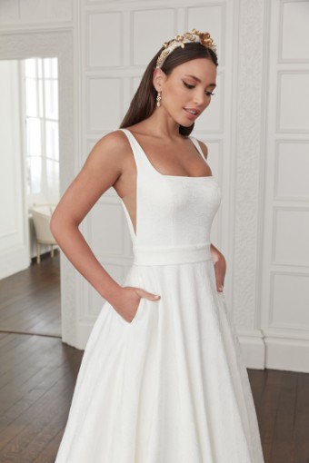 Sincerity Bridal by Justin Alexander Style #44357 Brocade #3 Ivory/Nude thumbnail