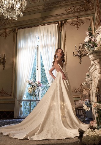 Sincerity Bridal by Justin Alexander Style #44357 Brocade #10 Ivory/Nude thumbnail