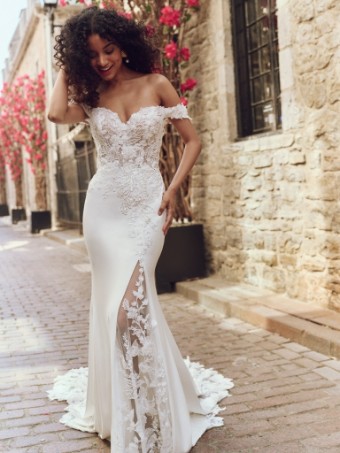 Rebecca Ingram Style #ADELINE (25RK278A01 - Unlined bodice) #0 Ivory (gown with Natural Illusion) thumbnail