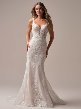 Rebecca Ingram Style #CANDICE (25RS918A02 - Unlined bodice, Sleeveless, Plain tulle) #0 All Ivory (Ivory Illusion) thumbnail