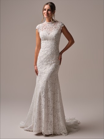 Maggie Sottero Style #AUBURN #0 Ivory over Soft Pearl (gown with Ivory Illusion) thumbnail