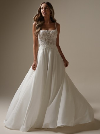 Rebecca Ingram Style #AVERY (25RK280A01 - Unlined bodice) #2 All Ivory (gown with Ivory Illusion) thumbnail