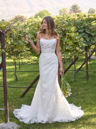 Rebecca Ingram Style #KENDALL (26RB437A01 - Unlined bodice) #0 All Ivory (gown with Ivory Illusion) thumbnail