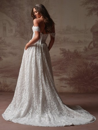 Rebecca Ingram Style #NARELLE (F6RN089A01 - Slit, Unlined bodice) #4 All Ivory (gown with Ivory Illusion) thumbnail