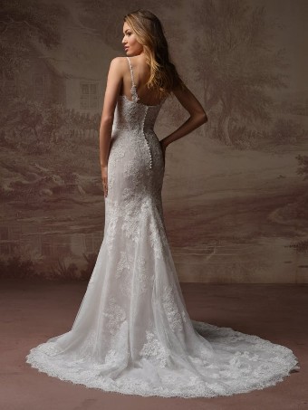 Rebecca Ingram Style #ESMERALDA LANE (F6RK051A01 - Unlined bodice, Attached straps, Sequin tulle) #4 Ivory over Blush (gown with Ivory Illusion) thumbnail