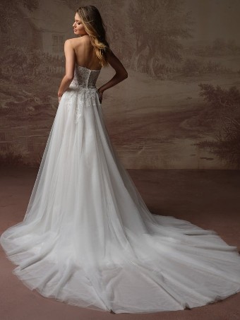 Rebecca Ingram Style #ESMERALDA LANE (F6RK051A01 - Unlined bodice, Attached straps, Sequin tulle) #3 Ivory over Blush (gown with Ivory Illusion) thumbnail