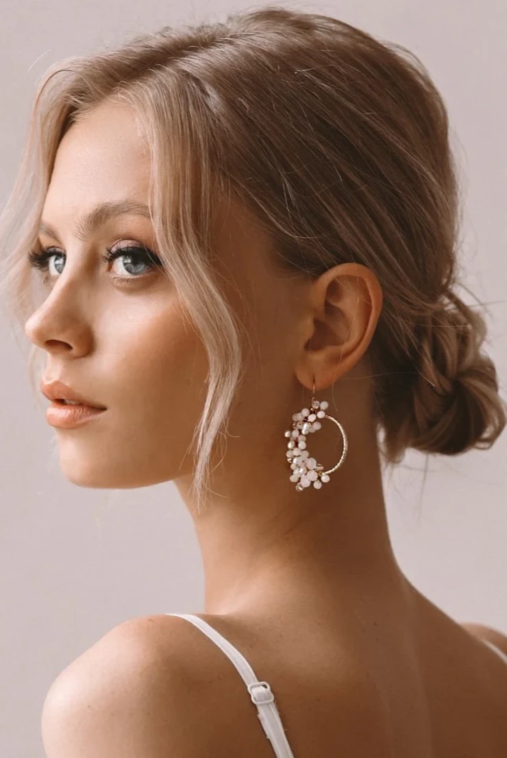 Heirloom Bridal Style #Azalea Fleur Earrings E041 Default Thumbnail Image