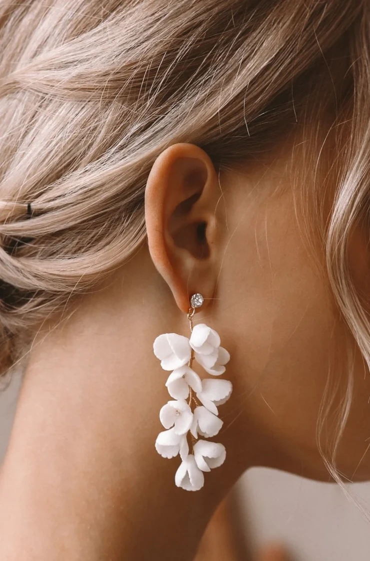 Heirloom Bridal Style #Gardenia Fleur Earrings E039 Default Thumbnail Image