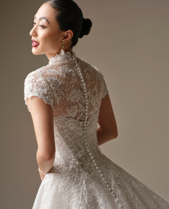 Sottero and Midgley Style #Angelica  Jacket #1 Ivory/Ivory thumbnail