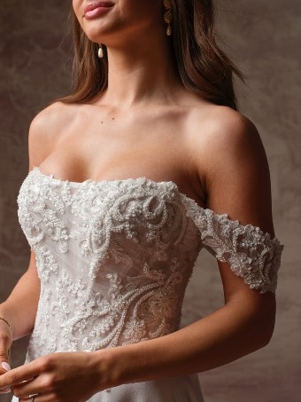 Rebecca Ingram Style #HAZEL (F6RK109A01 - Unlined bodice) #4 All Ivory (gown with Ivory Illusion) thumbnail
