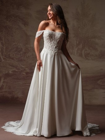 Rebecca Ingram Style #HAZEL (F6RK109A01 - Unlined bodice) #2 All Ivory (gown with Ivory Illusion) thumbnail
