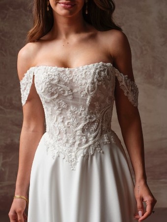 Rebecca Ingram Style #HAZEL (F6RK109A01 - Unlined bodice) #3 All Ivory (gown with Ivory Illusion) thumbnail