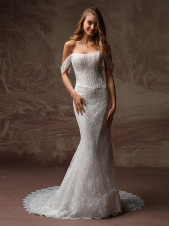 Rebecca Ingram Style #SAMIRA (F6RS203A02 - Unlined bodice, Plain tulle) #0 All Ivory (gown with Ivory Illusion) thumbnail