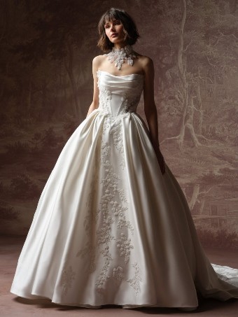 Sottero and Midgley Style #BURKE LANE #1 All Ivory (gown with Ivory Illusion) thumbnail