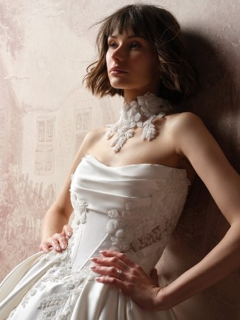 Sottero and Midgley Style #BURKE LANE #4 All Ivory (gown with Ivory Illusion) thumbnail