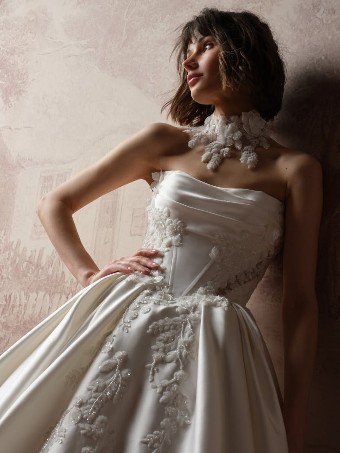 Sottero and Midgley Style #BURKE LANE #0 All Ivory (gown with Ivory Illusion) thumbnail