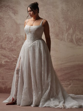 Sottero and Midgley Style #IVANDRA #0 default Ivory over Soft Blush (gown with Ivory illusion) thumbnail