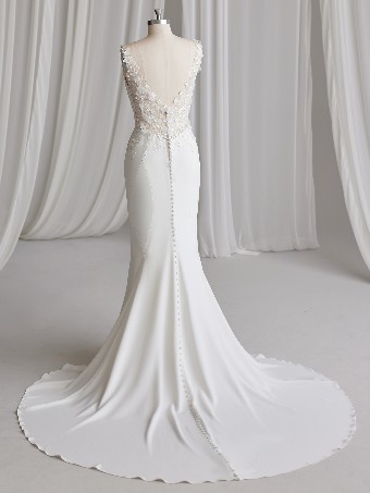 Rebecca Ingram Style #JOY (23RW664A01) #4 All Ivory (gown with Ivory Illusion) thumbnail