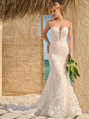 Rebecca Ingram Style #NELLY (23RK682A01) #0 default Ivory over Nude (gown with Natural Illusion) thumbnail