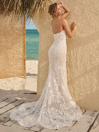 Rebecca Ingram Style #NELLY (23RK682A01) #2 Ivory over Nude (gown with Natural Illusion) thumbnail