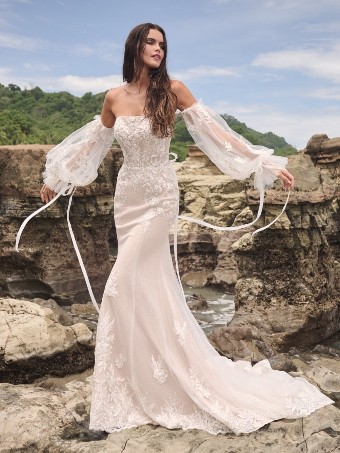 Sottero and Midgley Style #Connor Detachable Sleeves #0 default Ivory/Pewter thumbnail