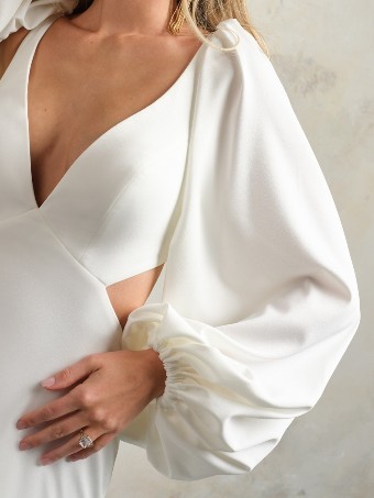 Rebecca Ingram Style #KELSEY (Accessory -  Crepe-Detachable Sleeves) (YYDS0+24RS746000) #0 default All Ivory thumbnail