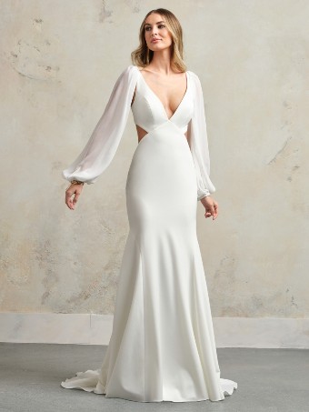 Rebecca Ingram Style #KELSEY (Accessory -  Crepe-Detachable Sleeves) (YYDS0+24RS746000) #1 default All Ivory thumbnail