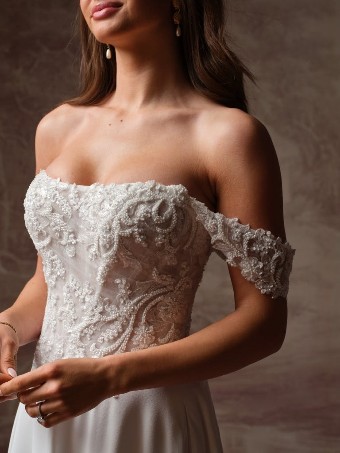 Rebecca Ingram Style #HAZEL (Accessory - Detachable Cap Sleeves) (YYCS0+F6RK109000) #0 default Ivory thumbnail