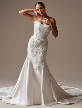 Sottero and Midgley Style #Burke  Detachable Jacket YYJK #1 Ivory/Ivory thumbnail