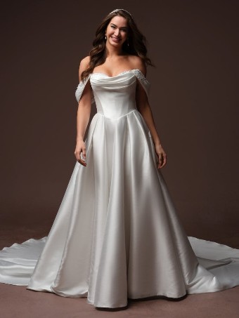 Rebecca Ingram Style #JOANIE (F6RK126A01) #1 All Ivory (gown with Ivory Illusion) thumbnail