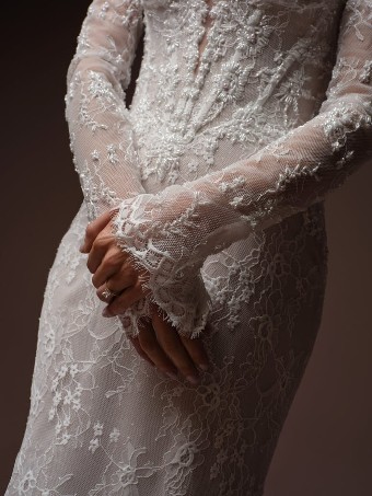 Maggie Sottero Style #BELLEVUE #1 Ivory over Blush (gown with Ivory Illusion) thumbnail