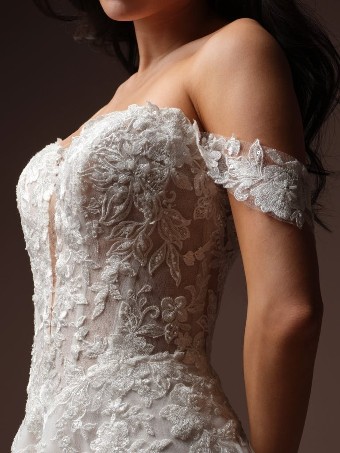 Rebecca Ingram Style #BERNADINE (Accessory - Detachable Cap Sleeves) (YYCS0+F6RK097000) #0 default Ivory thumbnail