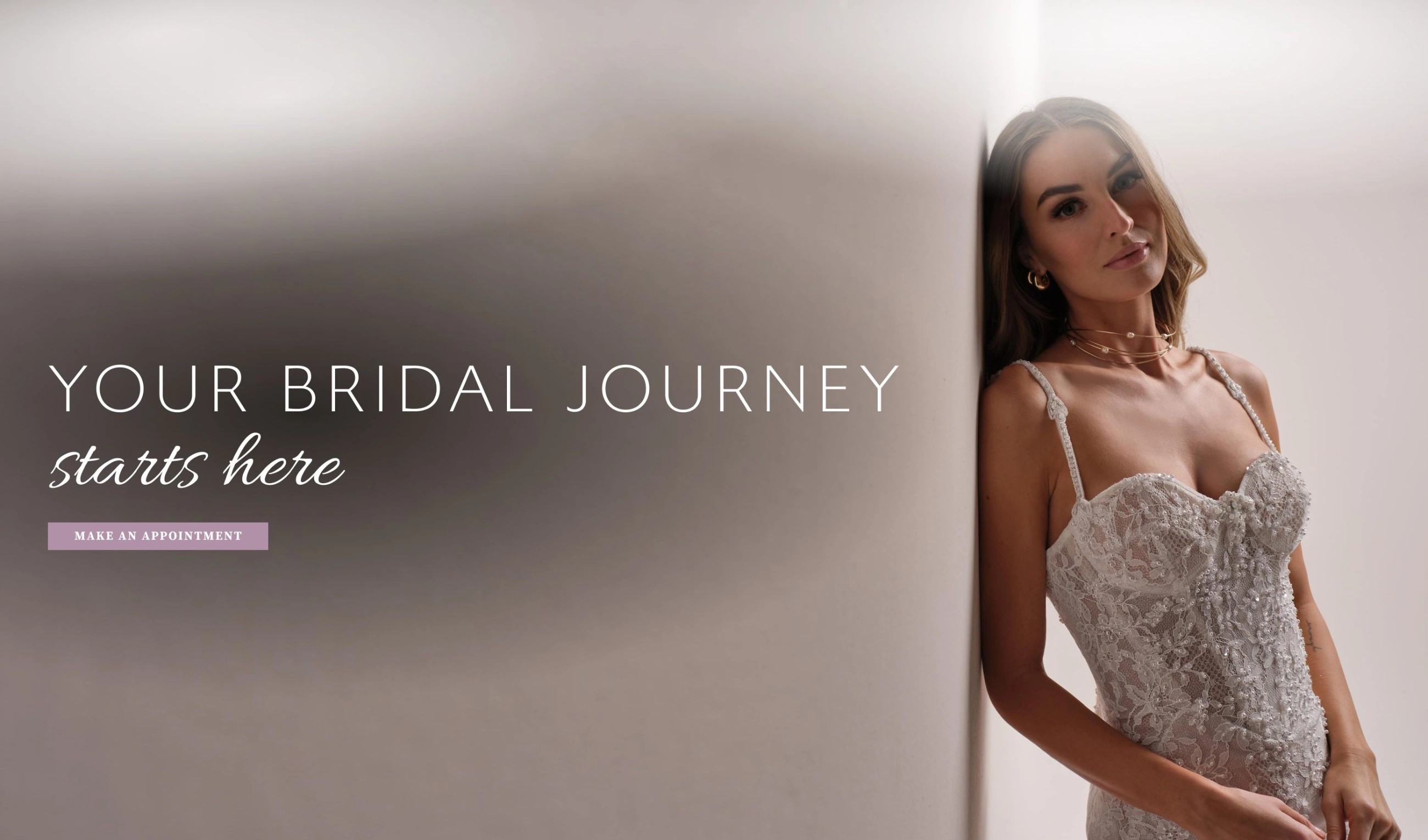 Your bridal journey starts here desktop banner