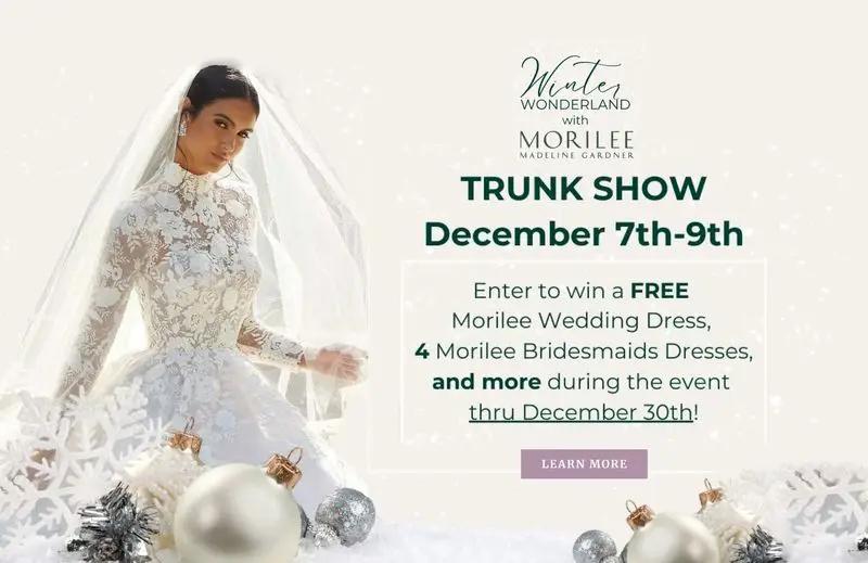 Winter Wonderland with Morilee Trunk Show banner desktop